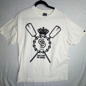 Crooks & Castles Graphic Tee Large White Can't Stop The Crooks Streetwear Shirt